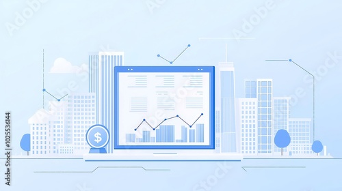 AI-driven regulatory analysis, industry insights, rate impacts, streamlined design, vector illustration, clear lines, informative layout, suitable for reports and presentations