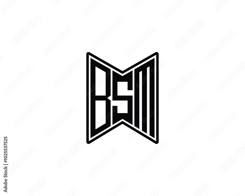 BSM logo design vector template. BSM