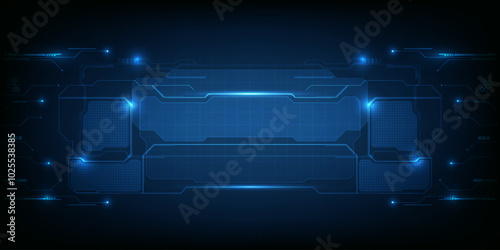 Futuristic frame,screen,panels,border and windows for head up display or dashboard control and technology background.Future sci fi tech style design concepts.Vector illustrations.