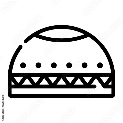 muslim cap line icon
