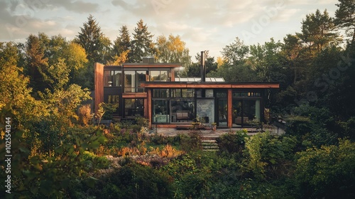 Eco-Friendly Home Surrounded by Nature