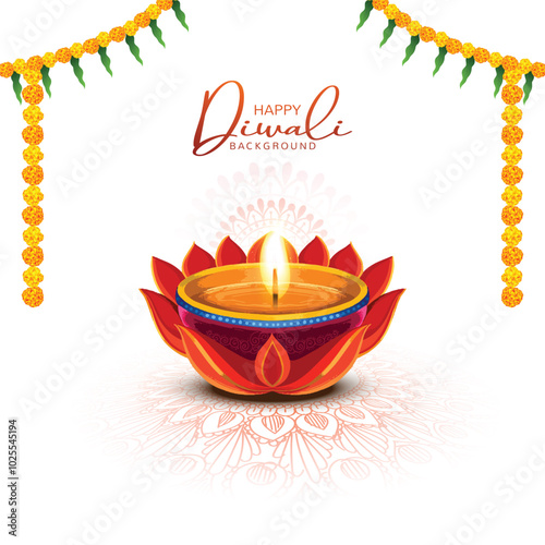 Modern beautiful colorful diwali bright background
