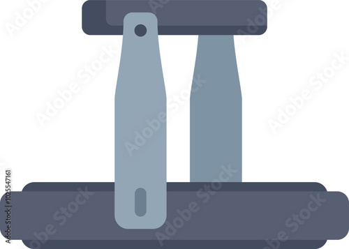 Simple flat vector icon of a pommel horse, typically used in men's artistic gymnastics