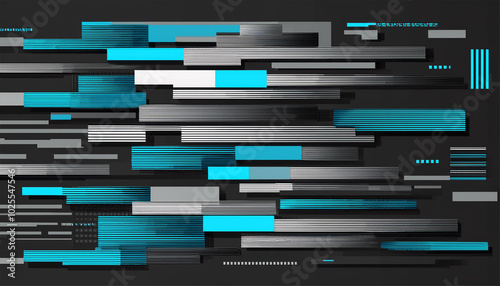 黒と水色のスタイリッシュなデジタルイメージ背景
