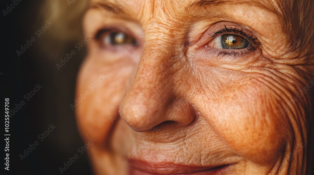 Senior Woman with Warm Smile Close Up Senior Woman with Warm Smile Close Up