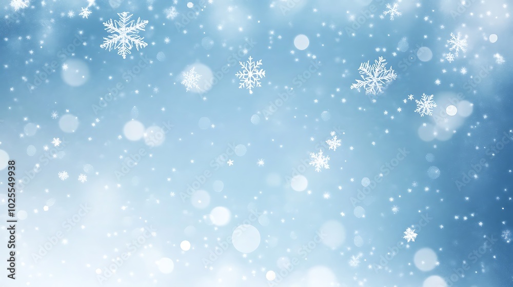 Winter Wonderland Blue Sky Snowflake Background Winter Wonderland Blue Sky Snowflake Background