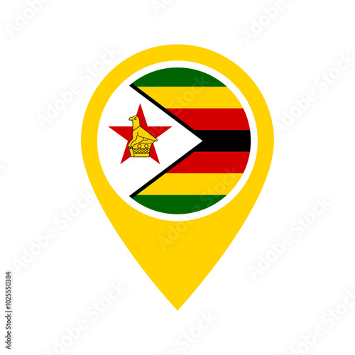 Free Download Zimbabwe flag location icon - GFXLoad
