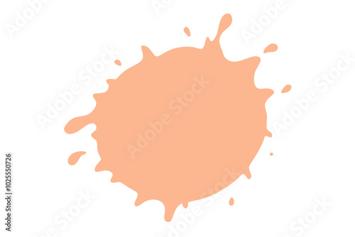 Coral Peach paint splatter | vector on white background