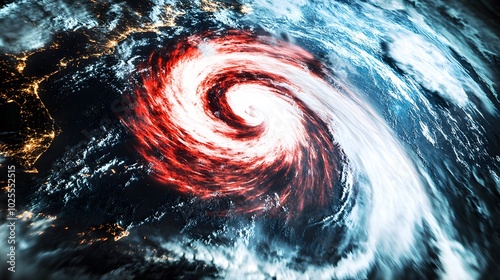 Wallpaper Mural Weather radar displaying the predicted path of an approaching hurricane, emphasizing the importance of accurate meteorological data in disaster preparedness and response. Torontodigital.ca