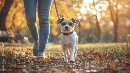 Wallpaper Mural Tranquil Autumn Walk with a Pet Dog Torontodigital.ca