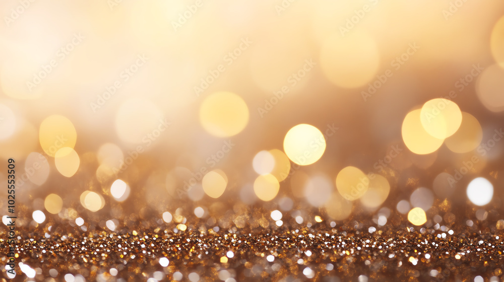 Abstract golden bokeh background with sparkling lights, creating a warm and festive atmosphere perfect for celebrations and luxury themes. Abstract golden bokeh background with sparkling lights, creating a warm and festive atmosphere perfect for celebrations and luxury themes.