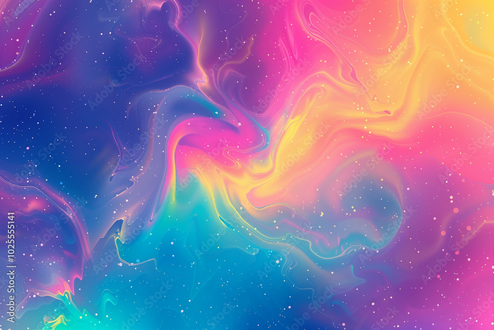 Obraz premium Vibrant rainbow gradient abstract fluid background for creative designs