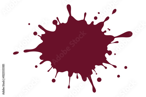 Maroon paint splatter | vector on white background