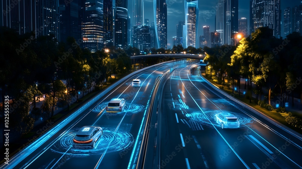 Obraz premium Urban Infrastructure with Enhanced AI Focus