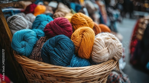 Beautifully Organized Yarn Stash in a Basket