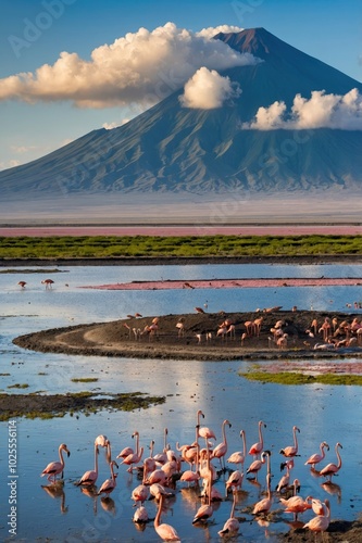 tanzania aerial view of ol doinyo leng photo