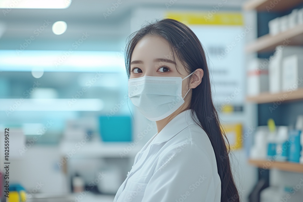 doctor with mask in hospital doctor with mask in hospital