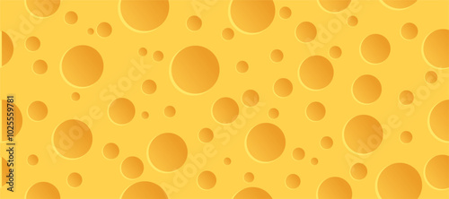 cheese texture seamless pattern vector graphic illustration background with holes yellow flat design cartoon