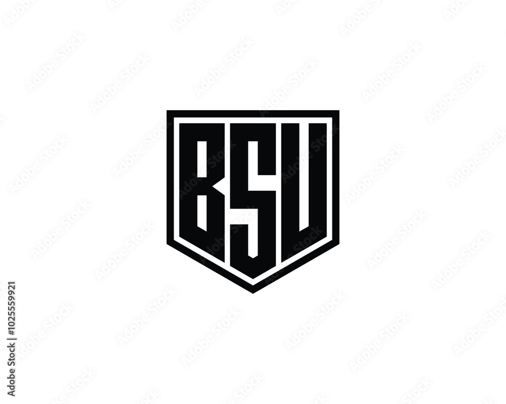 BSU logo design vector template. BSU BSU logo design vector template. BSU
