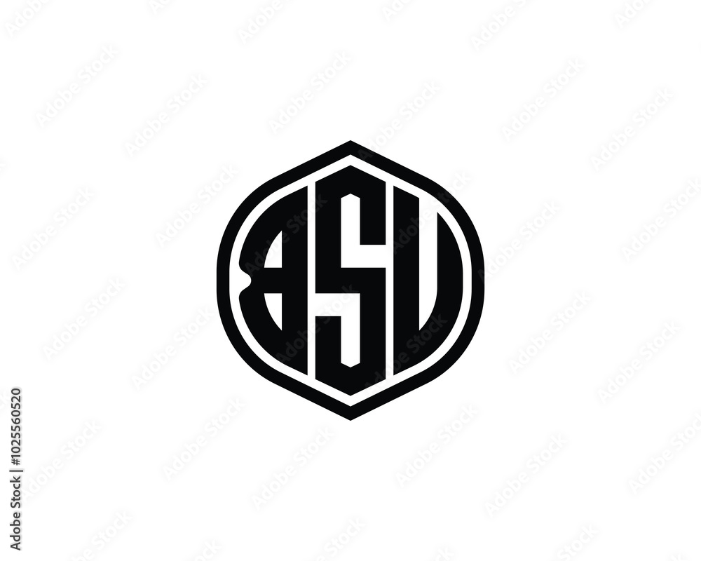 BSU logo design vector template. BSU BSU logo design vector template. BSU