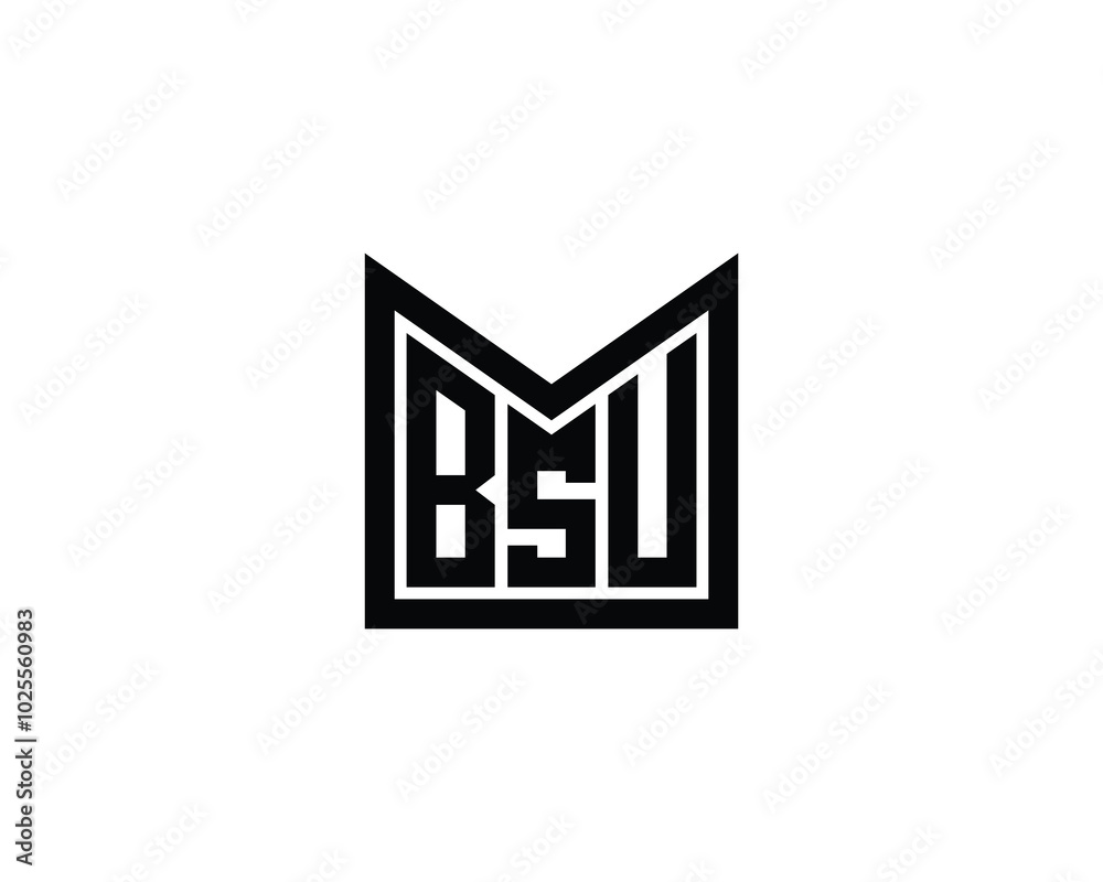 BSU logo design vector template. BSU BSU logo design vector template. BSU