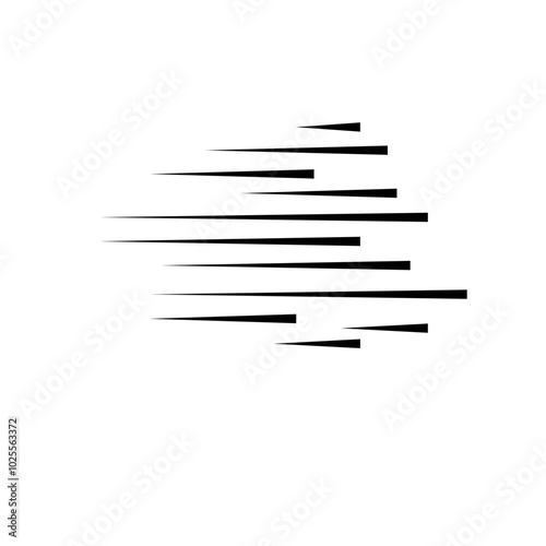 Horizontal speed lines for comic books. Manga, anime graphic speed striped texture. Horizontal fast motion lines for comic books. Vector illustration