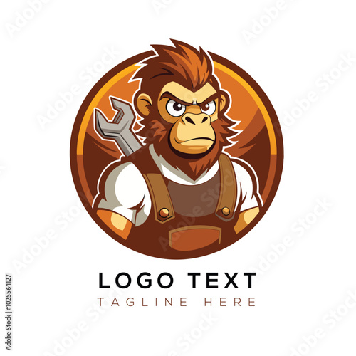 Ape Mechanic Logo design photo