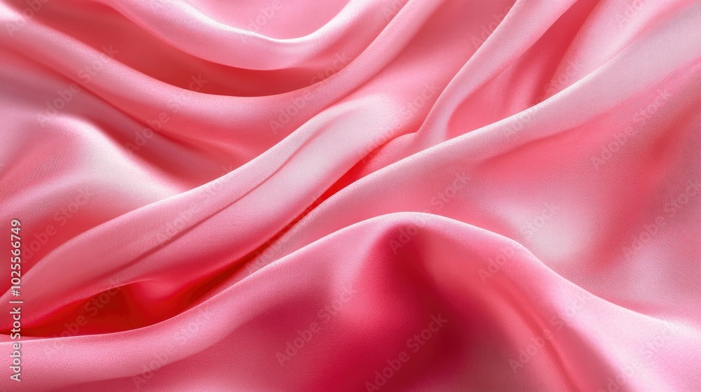 Pink silk fabric flowing gently in the breeze, creating soft waves and textures for a luxurious abstract feel. Pink silk fabric flowing gently in the breeze, creating soft waves and textures for a luxurious abstract feel.