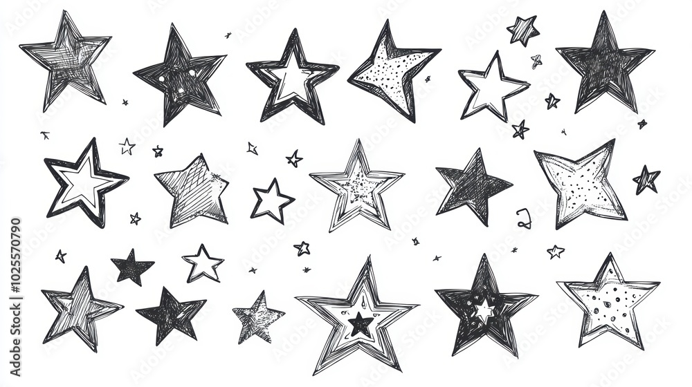 Collection of holiday star. Vector illustration decoration element for greeting card poster design Collection of holiday star. Vector illustration decoration element for greeting card poster design
