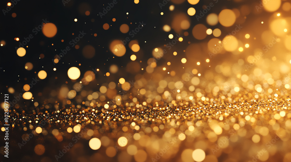 A stunning collection of shimmering golden particles on a dark background, perfect for backgrounds, textures, and festive designs. A stunning collection of shimmering golden particles on a dark background, perfect for backgrounds, textures, and festive designs.