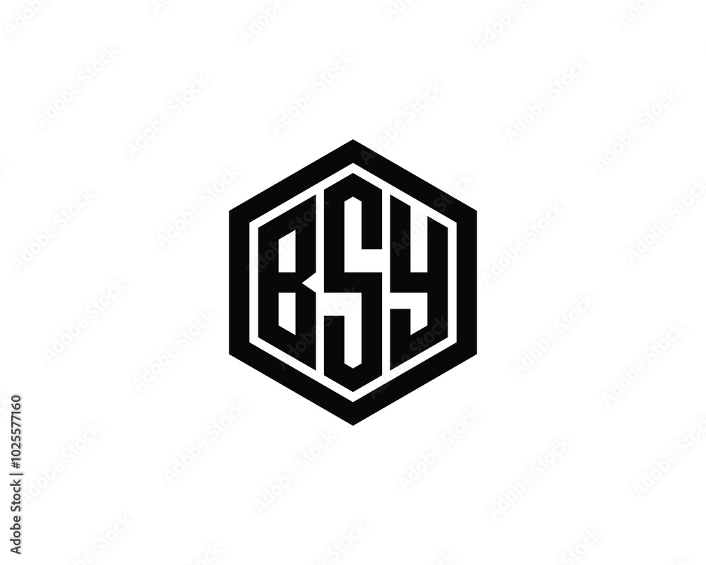 BSY logo design vector template. BSY BSY logo design vector template. BSY