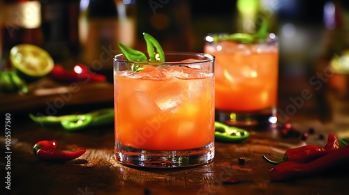 Refreshing Cocktails with Hot Peppers and Spices