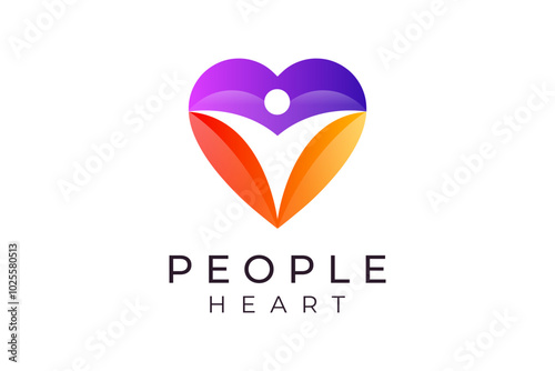 Creative Modern Human Heart Wellness Logo Design