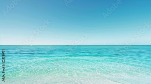 Clear Blue Water and Sky on a Sunny Day