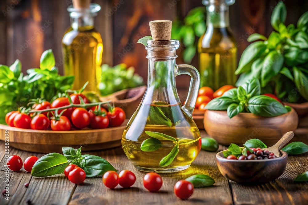 Fresh Olive Oil and Basil: A Perfect Pairing for Healthy Cooking and Gourmet Flavors in Mediterranean Cuisine Fresh Olive Oil and Basil: A Perfect Pairing for Healthy Cooking and Gourmet Flavors in Mediterranean Cuisine