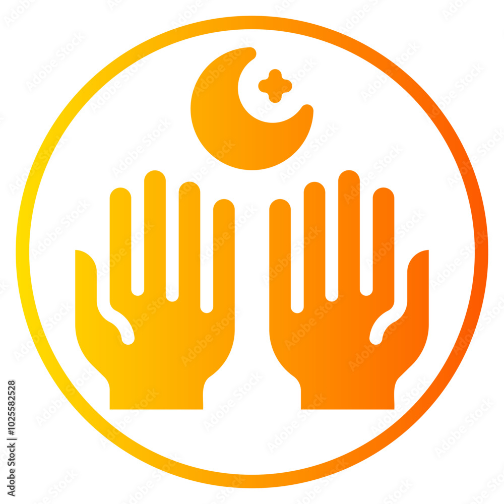 Obraz premium hands gradient icon