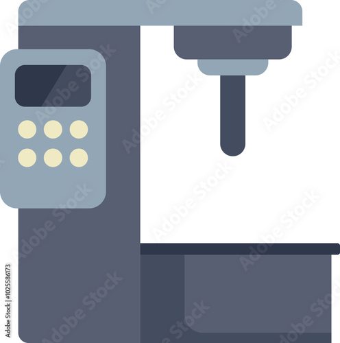 Icon of a medical linear accelerator emitting radiation, used in radiotherapy to target and destroy cancer cells photo