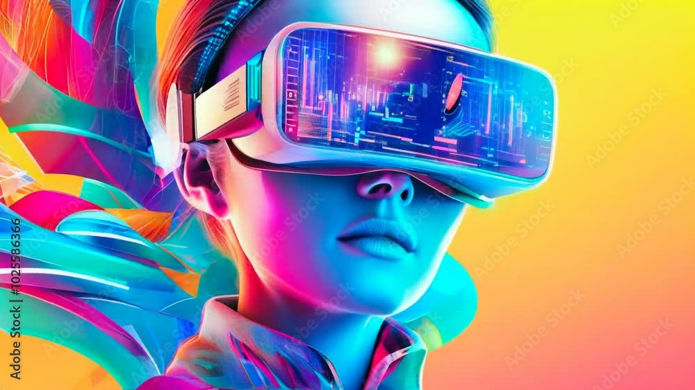 animated woman wearing colorful glasses