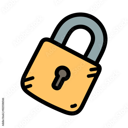 Padlock Vector Doodle Illustration
