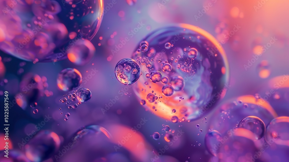 Abstract Water and Oil Drops Macro Photography Abstract Water and Oil Drops Macro Photography