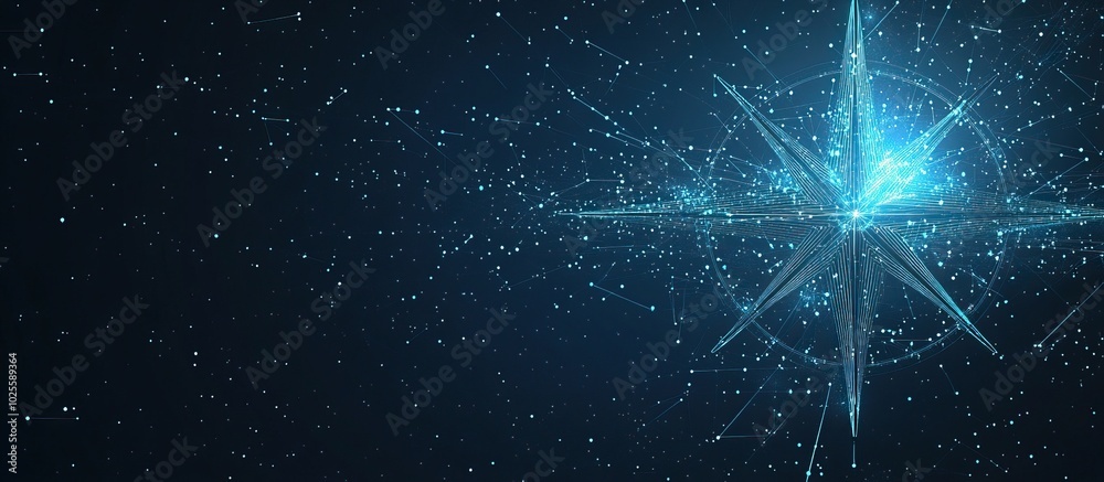 Obraz premium Abstract Compass Star