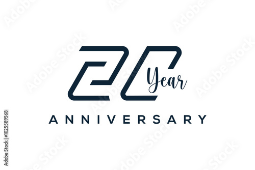 Anniversary 20 year logo vector design