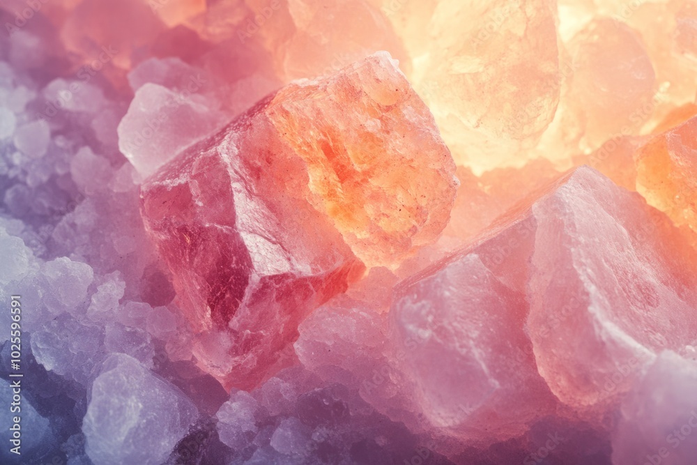 Macro shot of Crystals Himalayan salt, shades of pink. Concept: food textures, screensaver, text background, stone texture, lithotherapy Macro shot of Crystals Himalayan salt, shades of pink. Concept: food textures, screensaver, text background, stone texture, lithotherapy