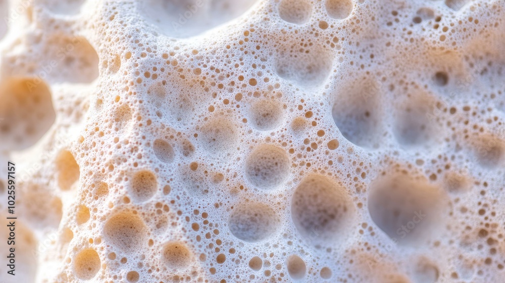 Discover the beauty of nature with this closeup of a large white pumice stone, highlighting its unique texture and porous surface. Discover the beauty of nature with this closeup of a large white pumice stone, highlighting its unique texture and porous surface.