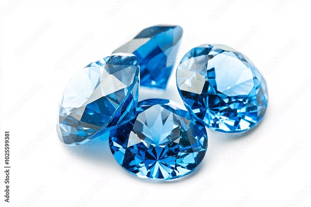 A radiant crystal sparkles with exquisite facets, highlighting its mesmerizing clarity and enchanting blue tones against a pristine backdrop, ideal for creative inspiration. A radiant crystal sparkles with exquisite facets, highlighting its mesmerizing clarity and enchanting blue tones against a pristine backdrop, ideal for creative inspiration.