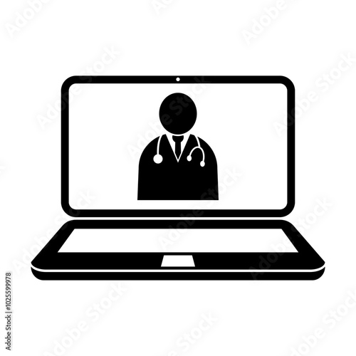 Telemedicine icon vector medical symbol for graphic design, logo, web site, social media, mobile app, ui illustration
