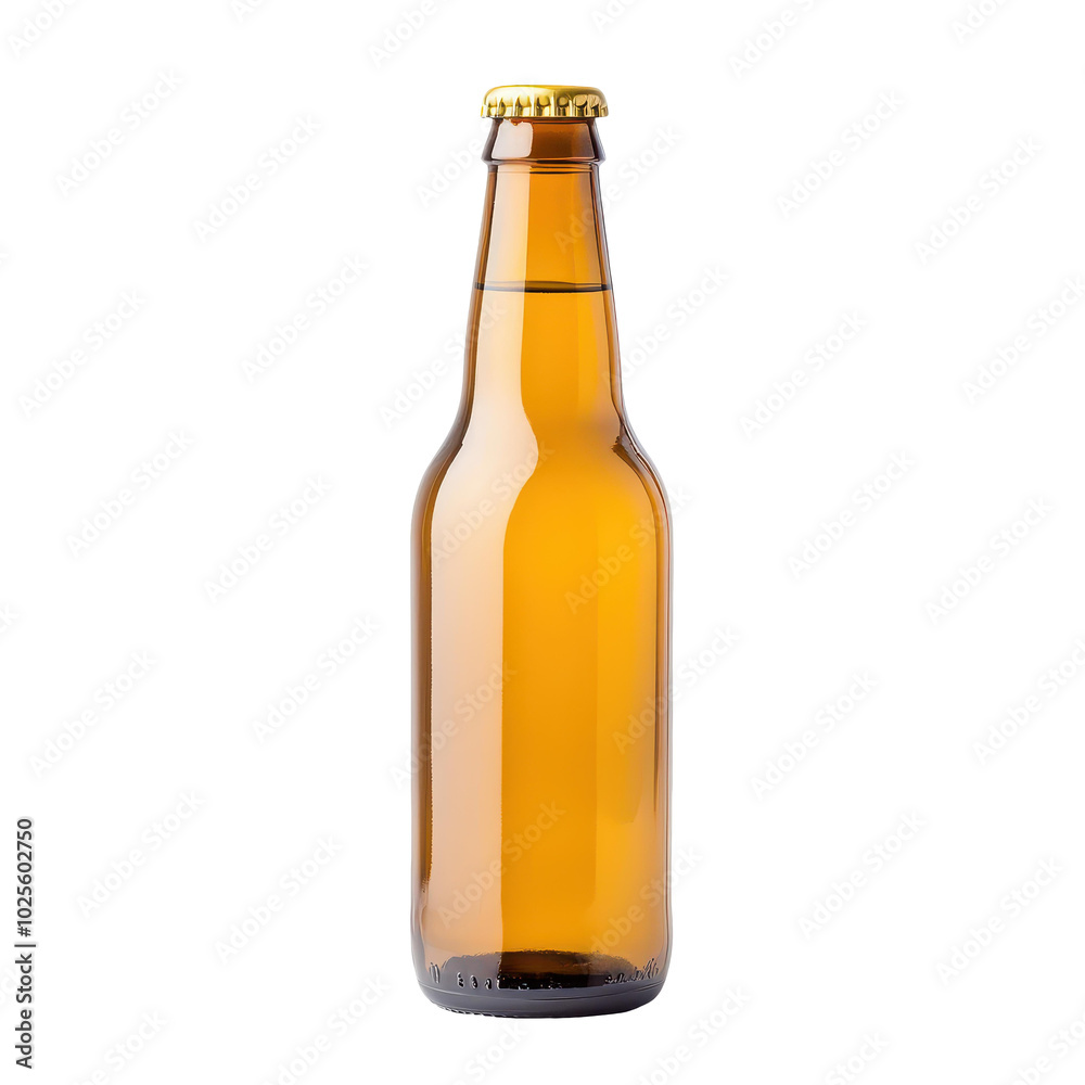 Crisp and cold, this beer bottle stands alone against a pure white backdrop, perfect for showcasing your brew. Crisp and cold, this beer bottle stands alone against a pure white backdrop, perfect for showcasing your brew.