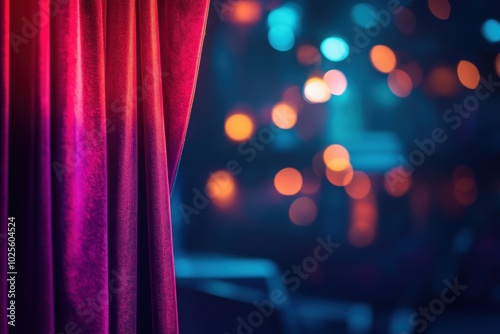 Blank theater production poster frame, with copy space