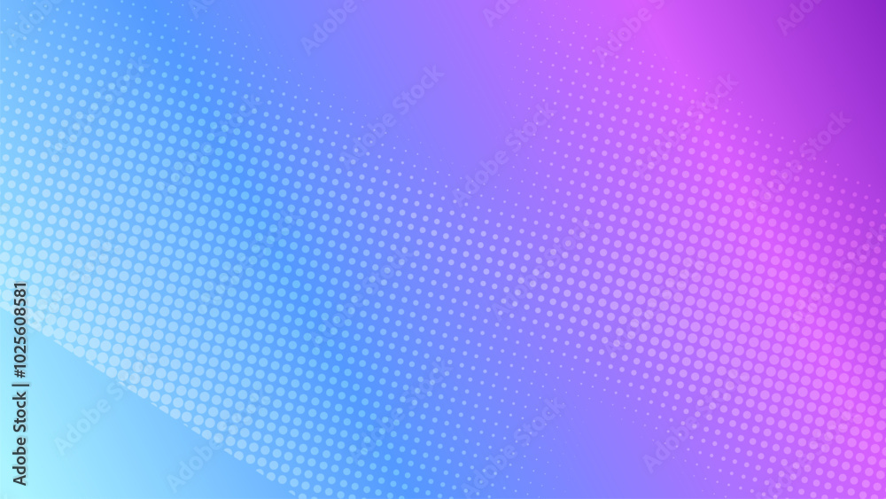 Obraz premium Abstract halftone with gradient background. Blue purple gradient wallpaper.