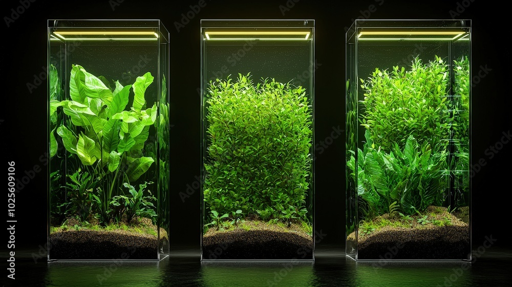 Modern Glass Terrariums with Lush Greenery Minimalist Home Decor Indoor Plants Sustaina Modern Glass Terrariums with Lush Greenery Minimalist Home Decor Indoor Plants Sustaina